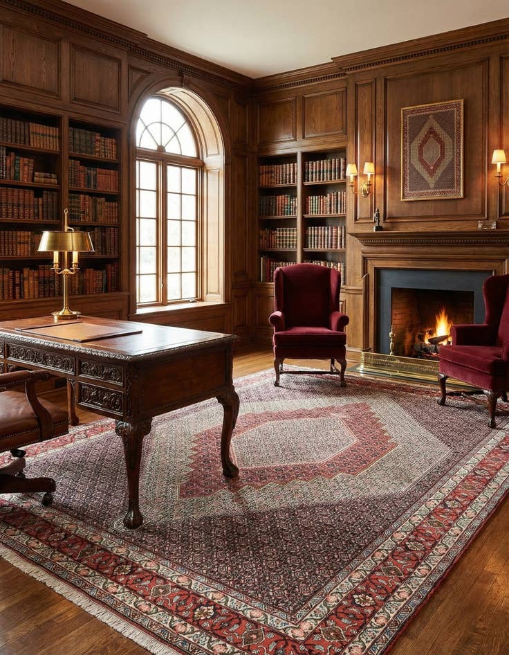 Detail image of 8' 2 x 11' 8 Senneh Wool Rug