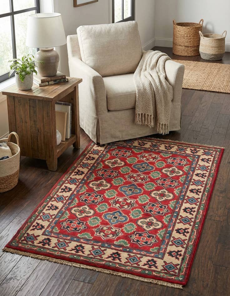 Detail image of 2' 10 x 4' 2  Hand Knotted Kazak Rug