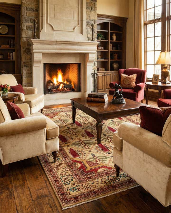 5' x 6' 6 Hand Knotted Ariana Ziegler Oriental Rug