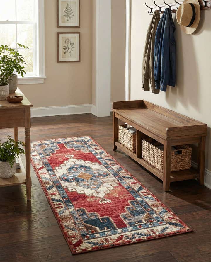 2' x 5' Easy-Clean Traditional Indoor / Outdoor Runner Rug