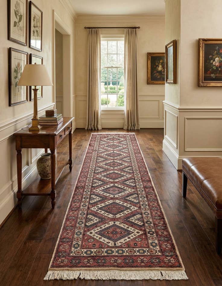 Detail image of 3' x 11' 3  Hand Knotted Shirvan Wool Runner Rug