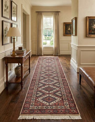 3' x 11' 3 Hand Knotted Shirvan Wool Runner Rug