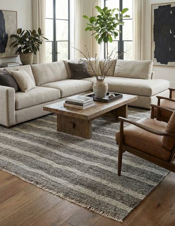 8' 8 x 9' 8 Hand Woven Kilim Modern Wool Rug
