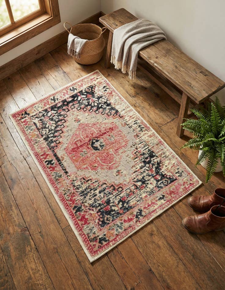 Detail image of 2' x 3'  Washable Traditional Indoor / Outdoor Rug
