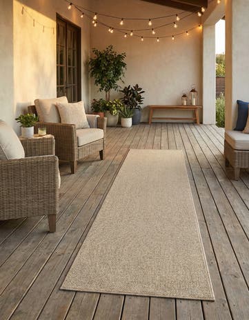 2' 7 x 12' Easy-Clean Solid Indoor / Outdoor Runner Rug
