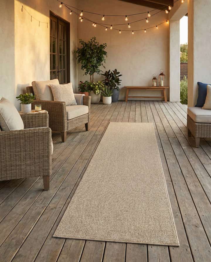 2' 7 x 12' Easy-Clean Solid Indoor / Outdoor Runner Rug