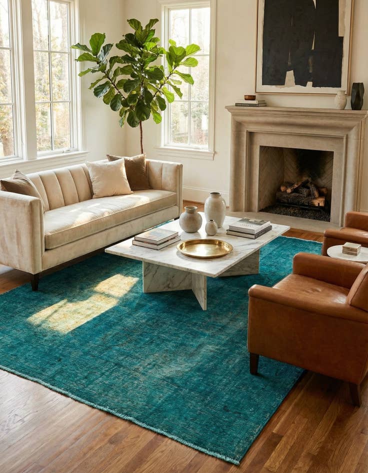 Detail image of 7' 4 x 10' 6  Hand Knotted Ultra Vintage Persian Wool Rug