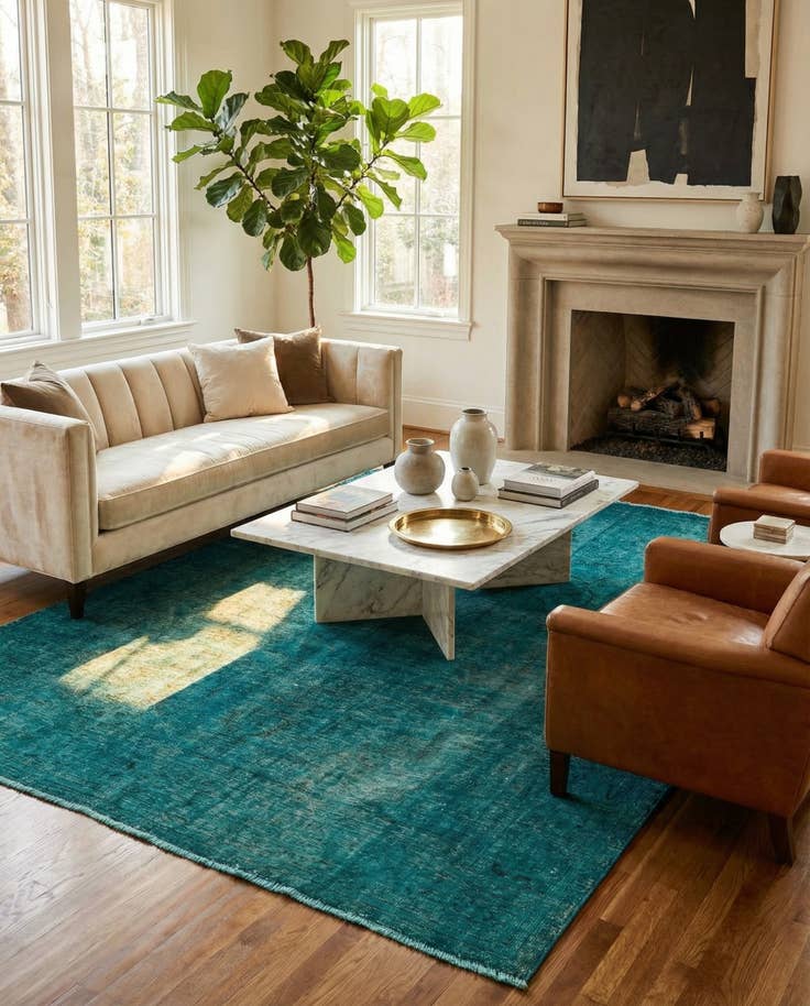Detail image of 7' 4 x 10' 6 Hand Knotted Ultra Vintage Persian Wool Rug