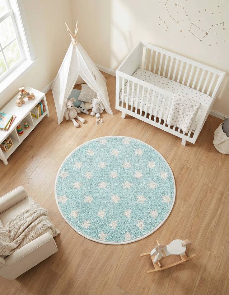 Detail image of 2' 2 x 2' 2 Whimsy Kids Round Rug