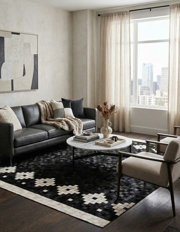 5' 1 x 8' Cowhide Stocks Rug