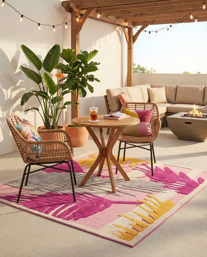 5' 3 x 5' 3 Easy-Clean Aruba Indoor / Outdoor Square Rug