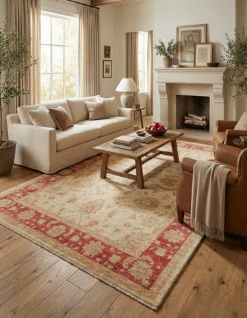 5' 7 x 7' 11 Hand Knotted Peshawar Ziegler Rug
