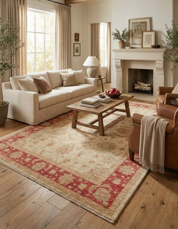 5' 7 x 7' 11 Hand Knotted Peshawar Ziegler Rug