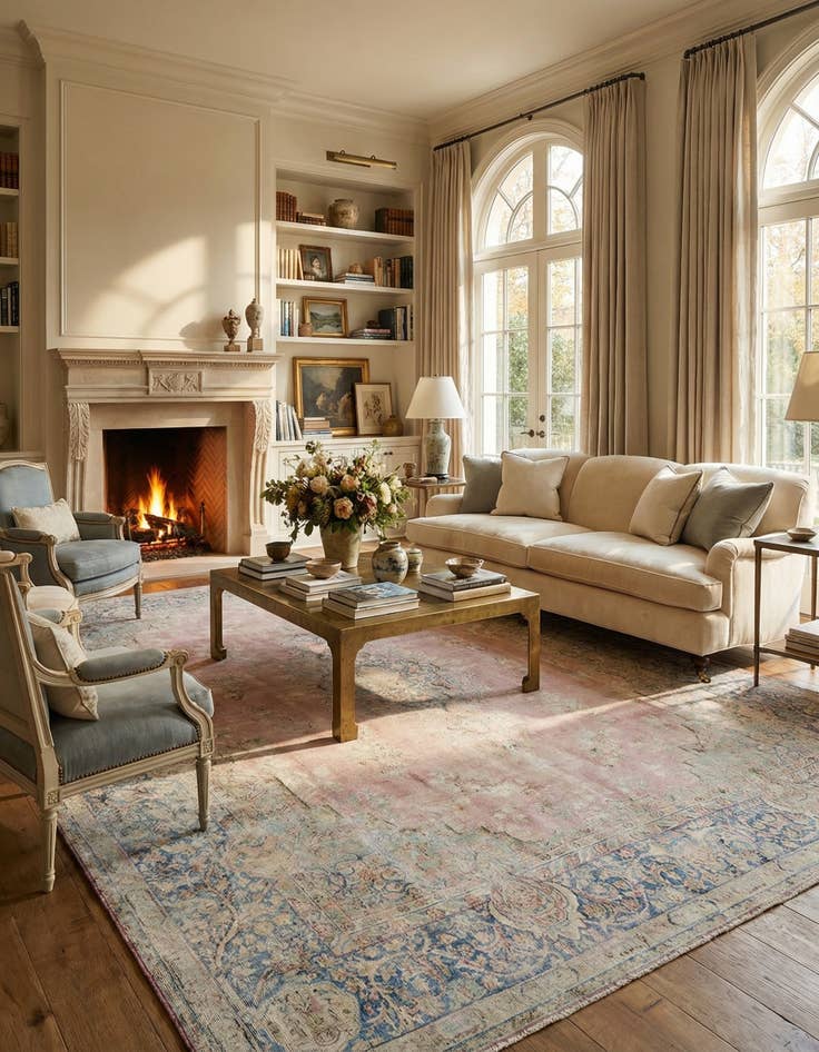 Detail image of 9' 10 x 12' 8 Vintage Royal Wool Rug