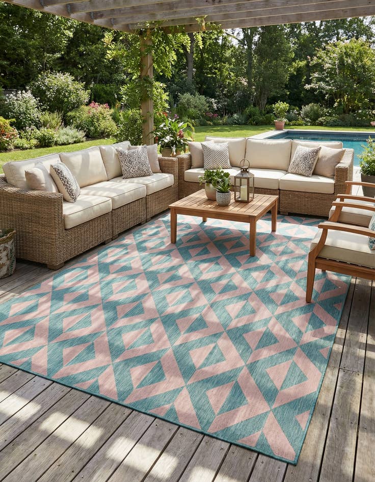 Detail image of 9' x 12' Easy-Clean Jill Zarin Napa Indoor / Outdoor Rug