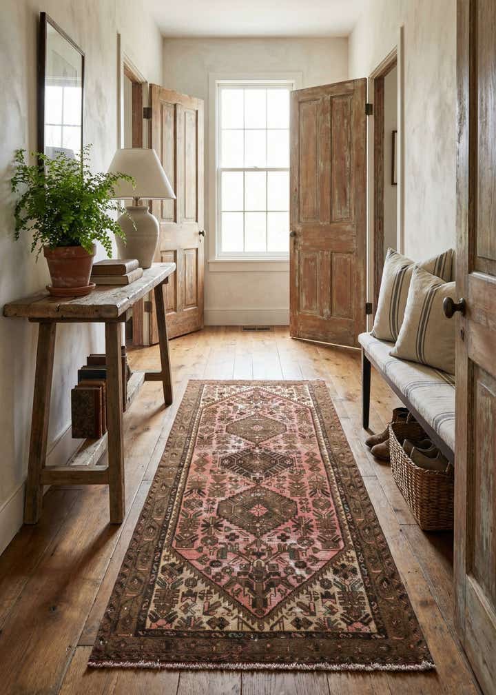 3' 2 x 6' 1 Hand Knotted Ultra Vintage Persian Wool Runner Rug
