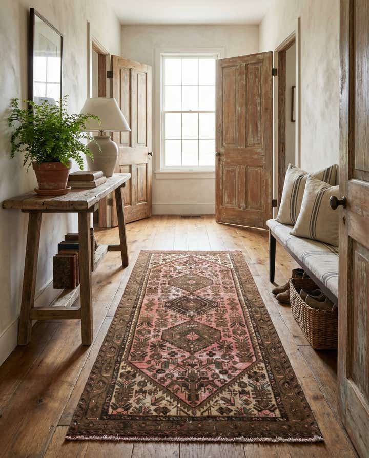 3' 2 x 6' 1 Hand Knotted Ultra Vintage Persian Wool Runner Rug