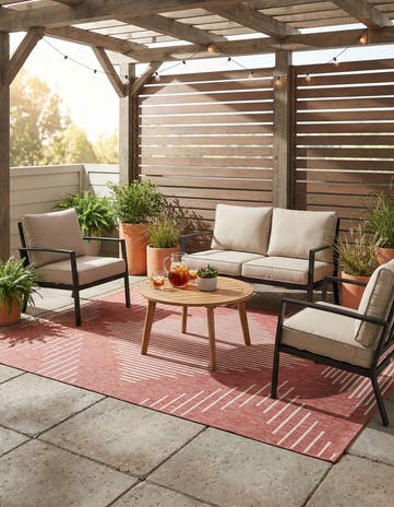 7' x 10' Easy-Clean Modern Indoor / Outdoor Rug