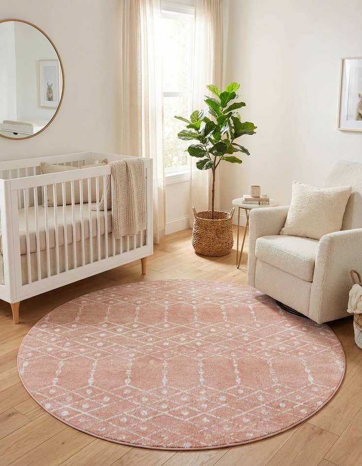 Detail image of  5' 3 x 5' 3 Paxon Trellis Round Rug