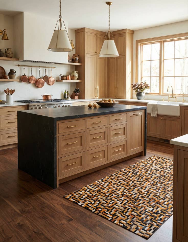 Detail image of  5' x 7' 11 Cowhide - Patchwork Rug