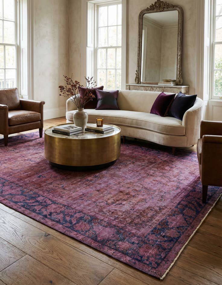 Detail image of 9' 7 x 13' 9  Hand Knotted Ultra Vintage Persian Wool Rug