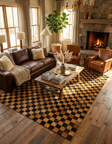 5' 2 x 8' 1 Cowhide Stocks Rug