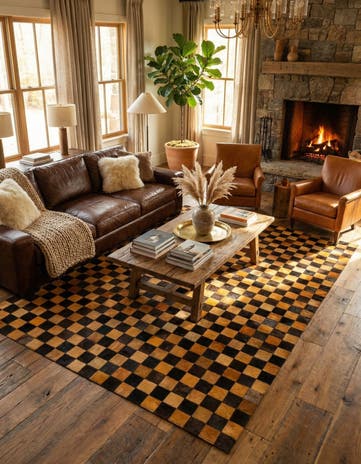 5' 2 x 8' 1 Cowhide Stocks Rug