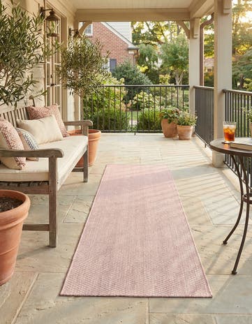 2' 7 x 12' Easy-Clean Solid Indoor / Outdoor Runner Rug