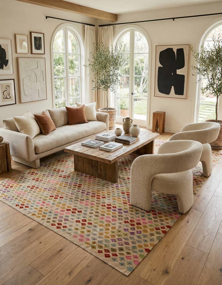 Detail image of 8' 2 x 11' 4  Hand Woven Kilim Modern Wool Rug