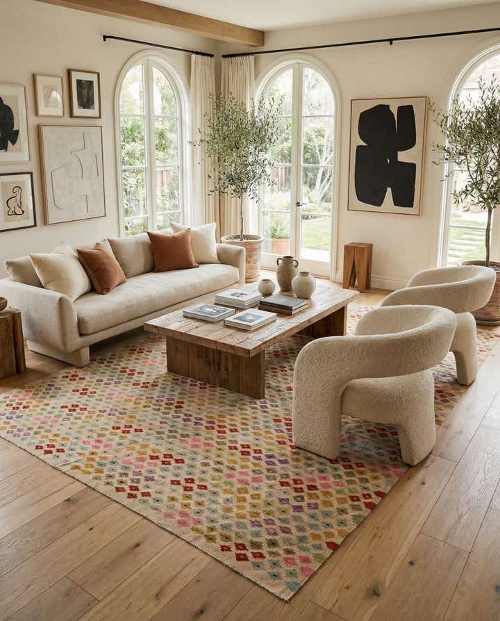 8' 2 x 11' 4 Hand Woven Kilim Modern Wool Rug