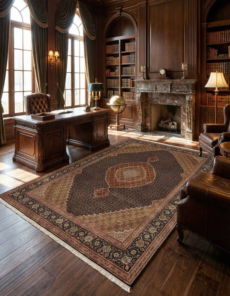 Detail image of 6' 11 x 10' Tabriz Mahi Rug