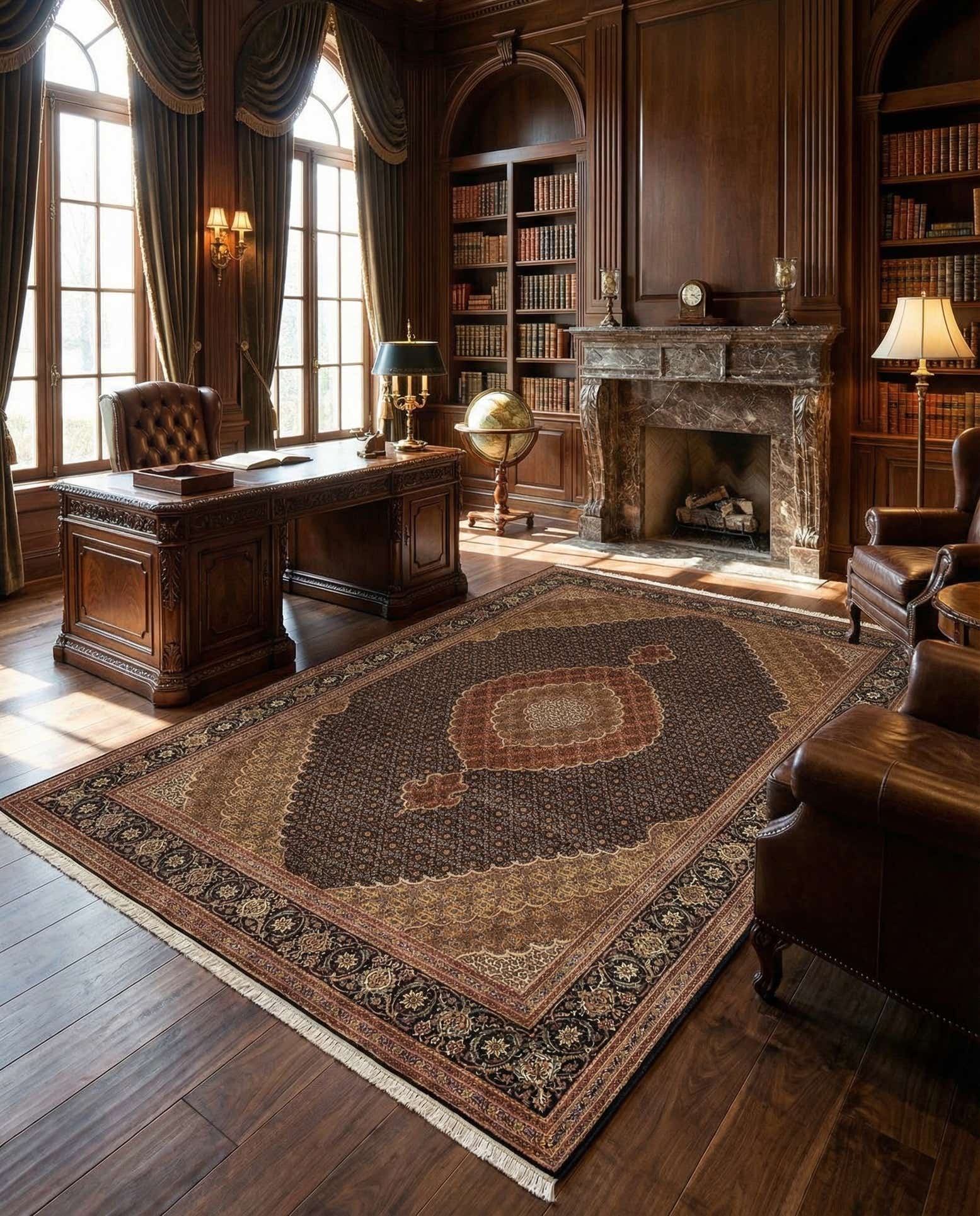 6' 11 x 10' Tabriz Mahi Rug