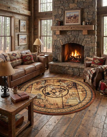7' 10 x 7' 10 Pioneer Round Rug