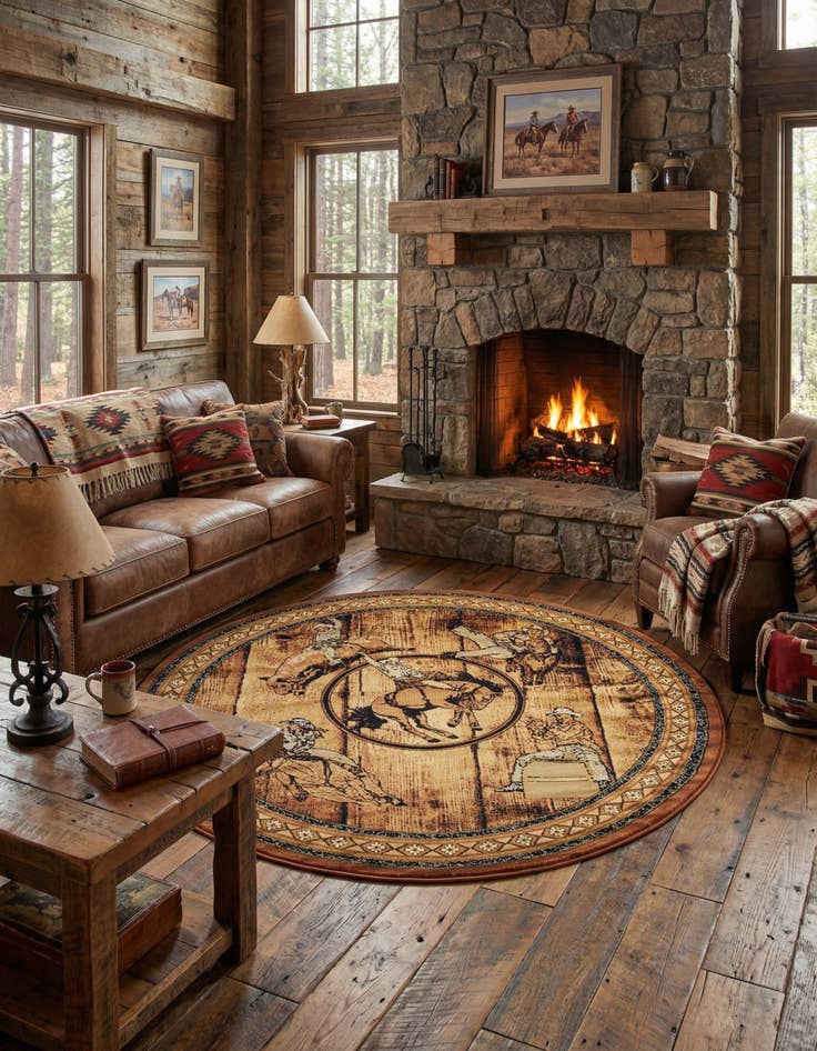 Detail image of  7' 10 x 7' 10 Pioneer Round Rug