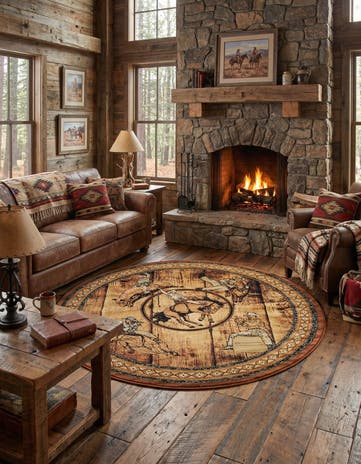 7' 10 x 7' 10 Pioneer Round Rug