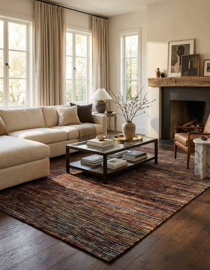 Detail image of  5' 6 x 8' 6  Hand Knotted Darya Wool Rug