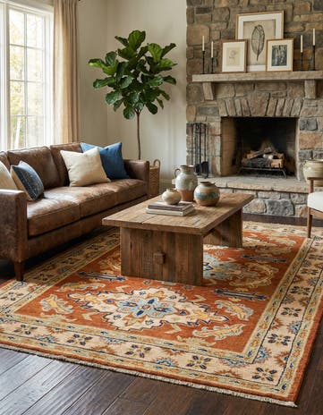 5' 8 x 7' 10 Hand Knotted Darya Wool Rug