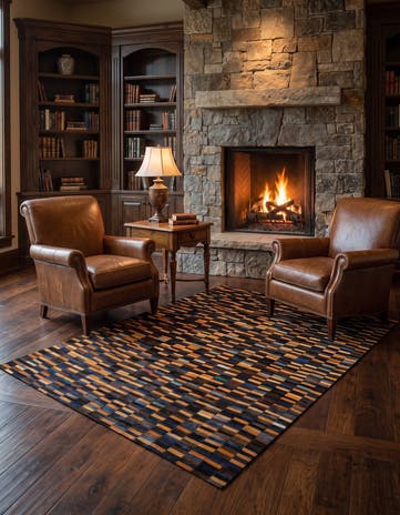 5' x 8' Cowhide - Patchwork Rug