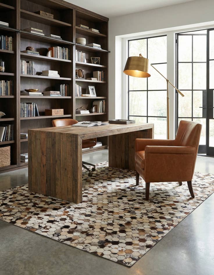 Detail image of  5' 1 x 8' 2 Cowhide Rug