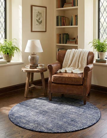 3' 1 x 3' 1 Hand Woven Jill Zarin English Manor Farmhouse Wool Round Rug