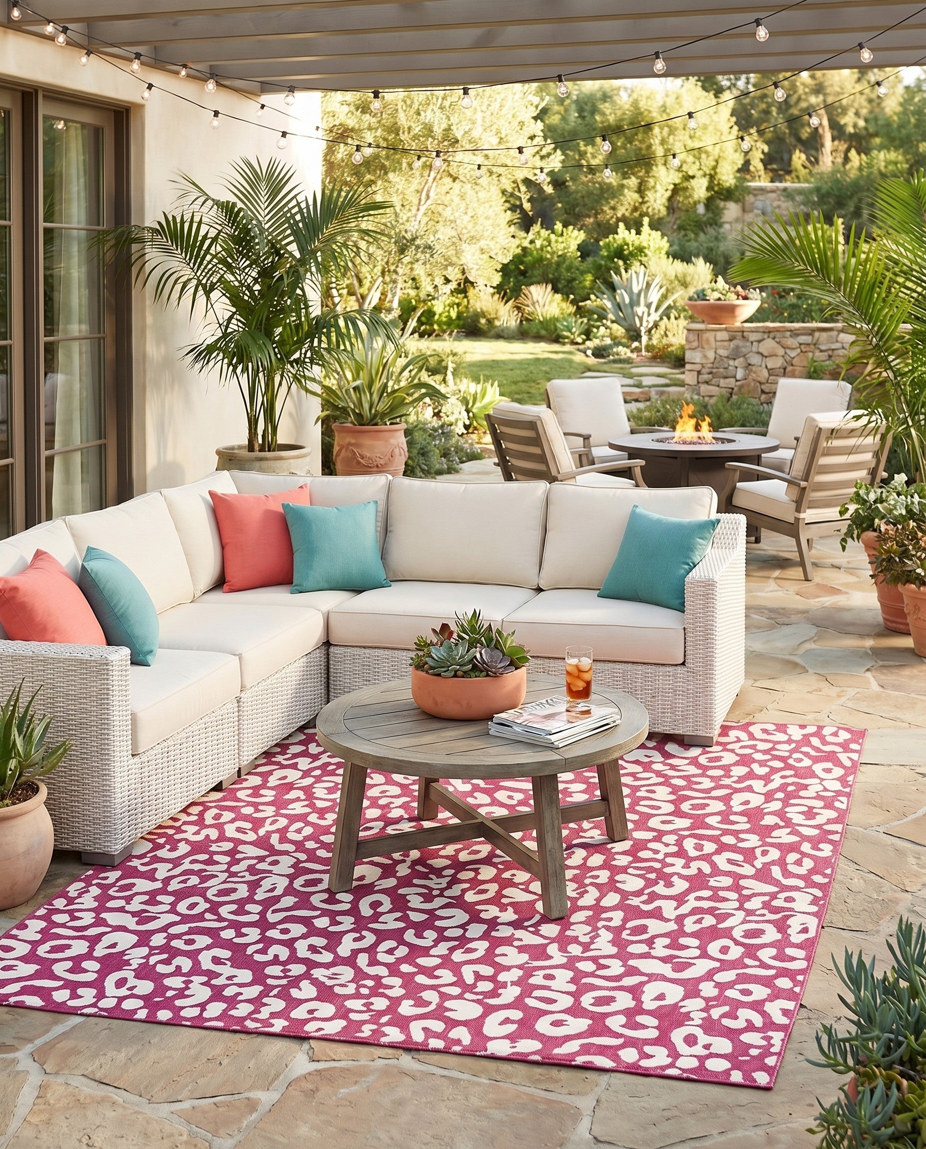 10' x 10' Easy-Clean Safari Indoor / Outdoor Square Rug