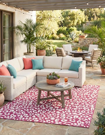 10' x 10' Easy-Clean Safari Indoor / Outdoor Square Rug