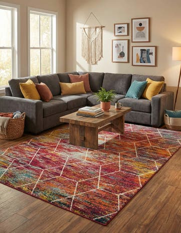 7' 10 x 11' Lattice Frieze Rug