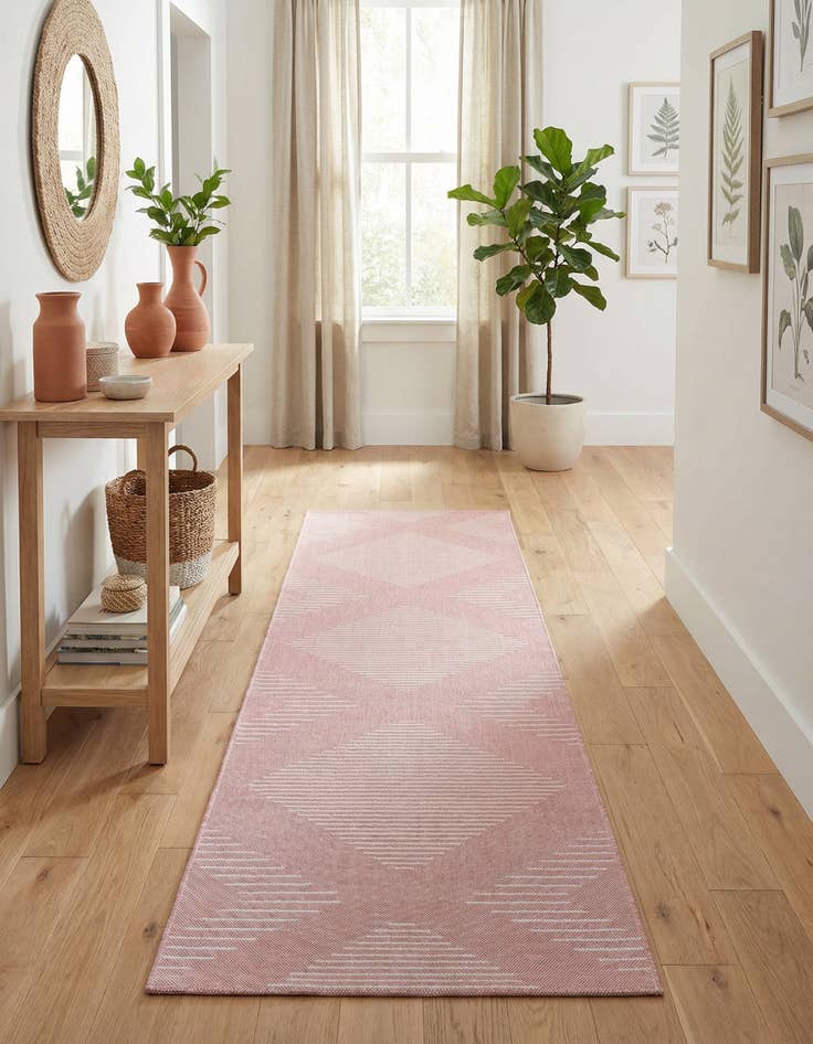 Detail image of 2' 7 x 12'  Washable Modern Indoor / Outdoor Runner Rug