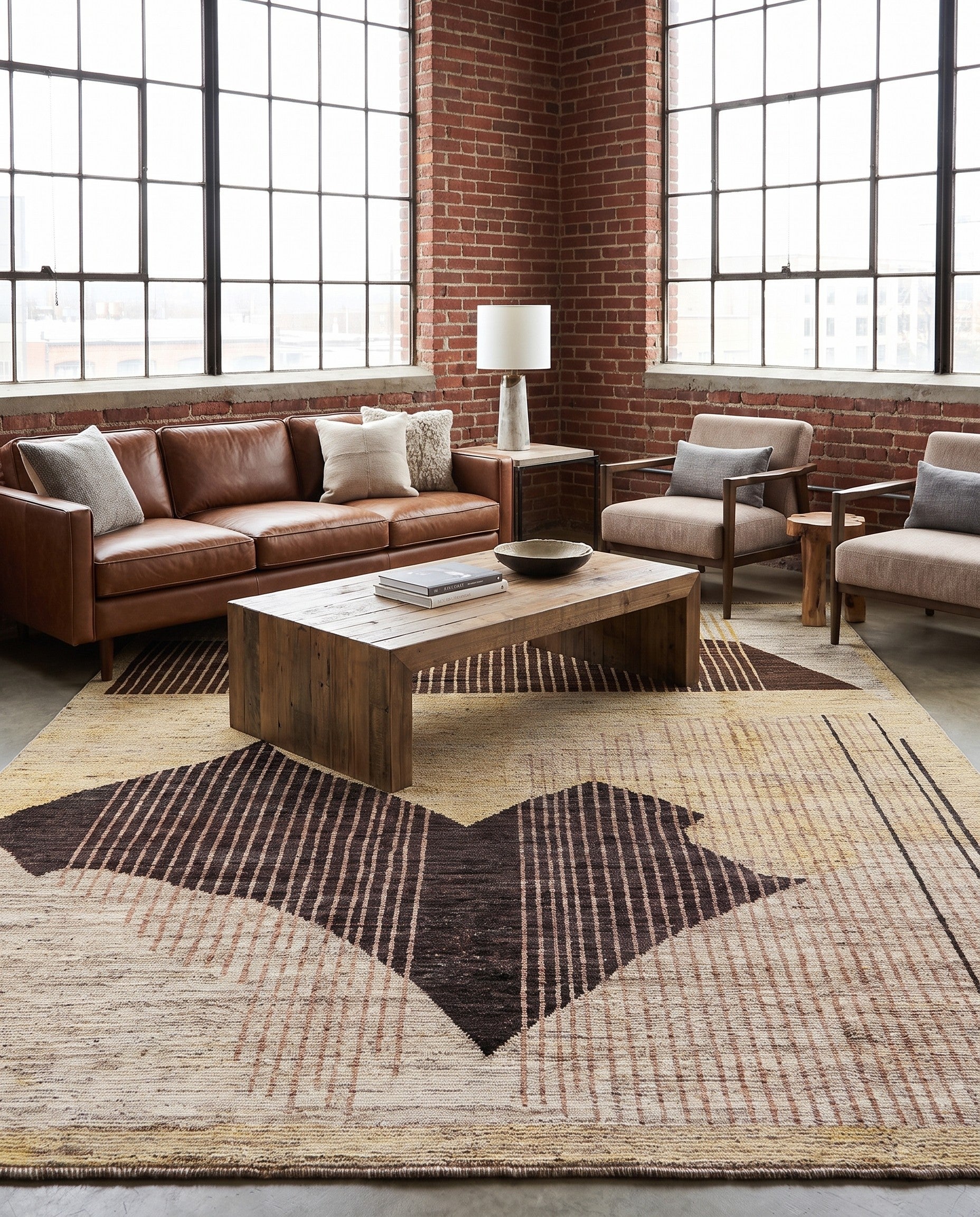 8' 1 x 9' 7 Hand Knotted Moroccan Wool Rug
