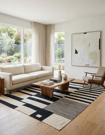 5' 9 x 7' 10 Hand Woven Kilim Modern Wool Rug