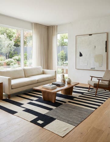 5' 9 x 7' 10 Hand Woven Kilim Modern Wool Rug