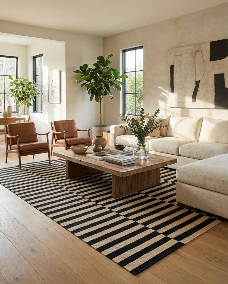 Detail image of 8' 5 x 11' 2 Hand Woven Kilim Modern Wool Rug