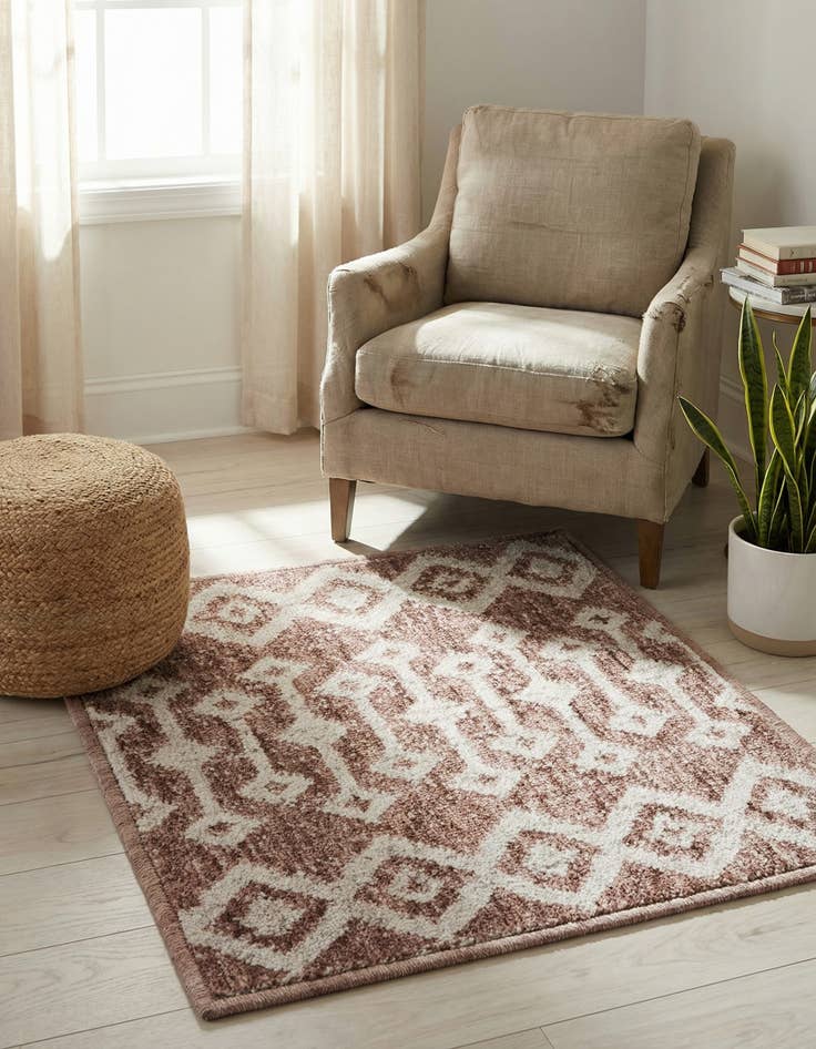 Detail image of 1' 4 x 1' 4 Eco Trellis Sample Rug