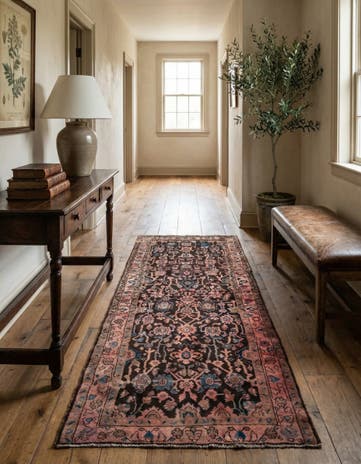 3' 10 x 9' 4 Hand Knotted Ultra Vintage Persian Wool Runner Rug